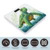 Cartoon Turtle Pattern Scale for Body Weight Highly Accurate Digital Bathroom Body Scale Digital Body Weight Scale Tempered Glass LCD Display Batteries and Tape Measure view 3
