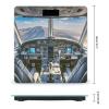Airplane Cockpit Scale for Body Weight Highly Accurate Digital Bathroom Body Scale Digital Body Weight Scale Tempered Glass LCD Display Batteries and Tape Measure view 2