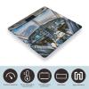 Airplane Cockpit Scale for Body Weight Highly Accurate Digital Bathroom Body Scale Digital Body Weight Scale Tempered Glass LCD Display Batteries and Tape Measure view 3