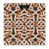 Brown Geometric Pattern Scale for Body Weight Highly Accurate Digital Bathroom Body Scale Digital Body Weight Scale Tempered Glass LCD Display Batteries and Tape Measure view 1