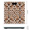 Brown Geometric Pattern Scale for Body Weight Highly Accurate Digital Bathroom Body Scale Digital Body Weight Scale Tempered Glass LCD Display Batteries and Tape Measure view 2