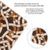 Brown Geometric Pattern Scale for Body Weight Highly Accurate Digital Bathroom Body Scale Digital Body Weight Scale Tempered Glass LCD Display Batteries and Tape Measure view 4