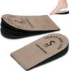 2 Pack Heel Lifts, Adjustable Heel Lifts for Leg Length Discrepancy, Women Man Shoe Lift Pain Relief, Brown Heels Pads for Shoes (Small) view 1