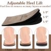 2 Pack Heel Lifts, Adjustable Heel Lifts for Leg Length Discrepancy, Women Man Shoe Lift Pain Relief, Brown Heels Pads for Shoes (Small) view 3