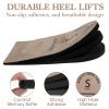 2 Pack Heel Lifts, Adjustable Heel Lifts for Leg Length Discrepancy, Women Man Shoe Lift Pain Relief, Brown Heels Pads for Shoes (Small) view 4
