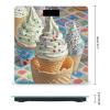 Sweet Ice Cream Scale for Body Weight Highly Accurate Digital Bathroom Body Scale Digital Body Weight Scale Tempered Glass LCD Display Batteries and Tape Measure view 2