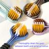 yrlfiot 4 Piece Set of 3 Sided Medium toothbrushes for Adults, Toothbrush Soft Bristle for Comprehensive Care of Teeth and Gums, Suitable for Adults and Youth view 3