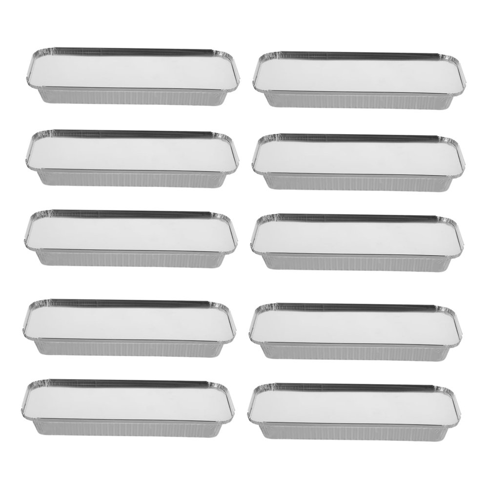 PRETYZOOM Tin Foil Pans with Lids 15 Pack Aluminum Foil Pans Takeout Containers Lids Bbq Grill Accessory Disposable Takeaway Boxes