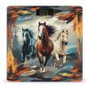 A Pattern with Horses Scale for Body Weight Highly Accurate Digital Bathroom Body Scale Digital Body Weight Scale Tempered Glass LCD Display Batteries and Tape Measure view 1