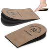 2 Pack Heel Lifts, Adjustable Heel Lifts for Leg Length Discrepancy, Women Man Shoe Lift Pain Relief, Brown Heels Pads for Shoes(Medium) view 1