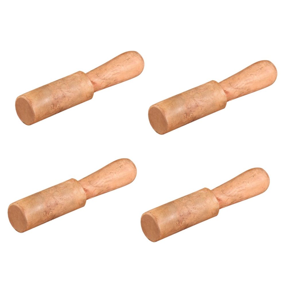 HEMOTON 4pcs Wooden Mallet Striker Tibetan Singing Bowl Stick for Yoga Meditation