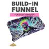Metal Rolling Tray with 3D Magnetic Lid and Funnel - Small 7x5.5 inches - Unique Designs (Trippy Skull) view 4