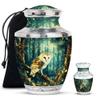 Jagasy Barn Owl Small Cremation Urn for Grandparents - Funeral Large Urn for Ashes - Funeral Ash Keepsake - 1 Large, 1 Small view 1
