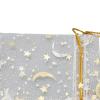100pcs Moon Star Organza Bags 2.8x3.5in, Transparent Drawstring Bags, Ideal for Wedding Party, Jewelry Packaging, White Color with Gold Drawstring view 4