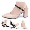 BESPORTBLE 4pairs Women Snap Button Strap for High Heels Detachable Shoe Straps Transparent Matte Matte Fashion Accessory view 3