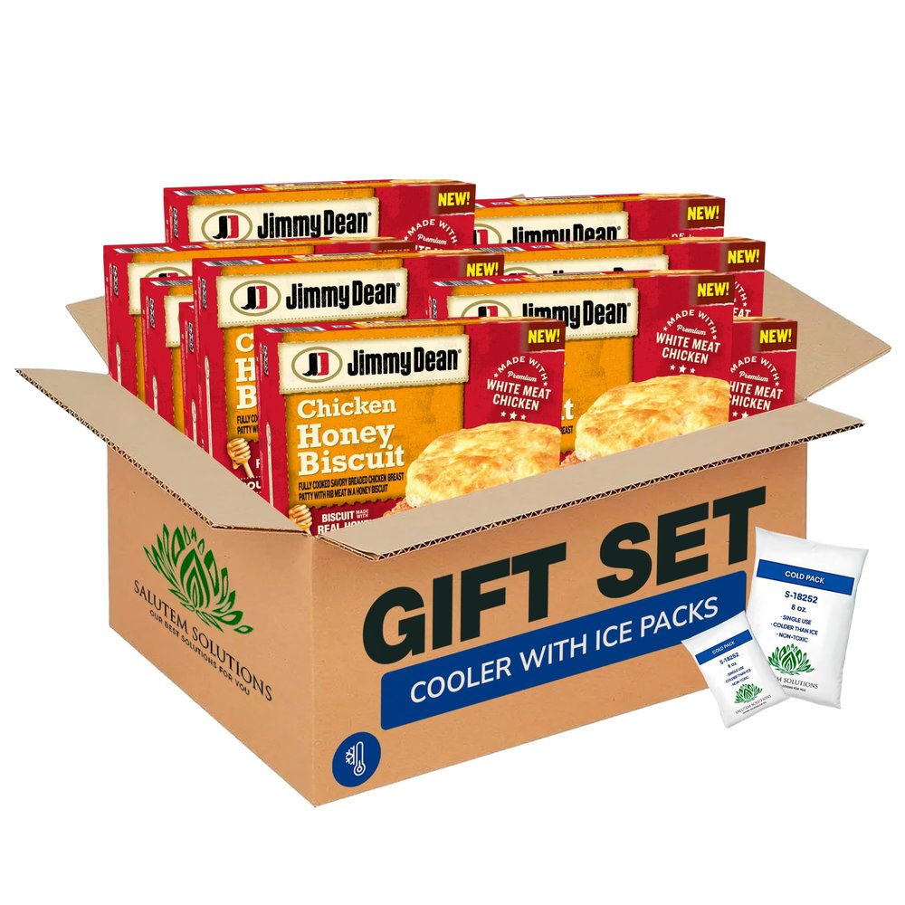 Salutem Vita Chicken Biscuit Breakfast Sandwiches, Protein-Packed Snack, Ready-to-Eat Meal, Gift Set Pack of 12