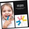 FOMIYES 12pcs Silicone Finger Toothbrush for Toddlers Safe Tooth Cleaner with Tongue Brush Soft Silicone Finger Brush for Oral Care for Home Travel view 4