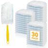 30 Pack Dusters Refills Compatible with Swiffer Duster Handle Models, 180 One Sided Duster Refills for Short and Extendable Handles, with 1 Pack Handle view 1