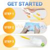 30 Pack Dusters Refills Compatible with Swiffer Duster Handle Models, 180 One Sided Duster Refills for Short and Extendable Handles, with 1 Pack Handle view 3