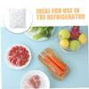 GOOHOCHY 100pcs Elastic Bowl Covers Food Covers Elastic Plastic Bowl for Kitchen Fresh Keeping Wraps view 3