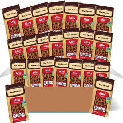 Mini Pretzels, 100 Calorie Individual Packs, 0.9 oz Each Bag. | GMO FREE, NUT FREE Mini Pretzels | (36 - Pack)