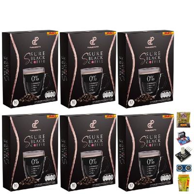 10 Sachets/Box(150g) Intense Delicious Much Mellow S Sure Black Coffee Instant Arabica Roasted Mix Set 6 No0992892896 By Beautygoodshop [Get Free For You Beauty Gifts]