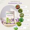 Merja Herbs Harmony Tea [250g] Caffeine-Free, Stress Relief & Memory Boost | 100% Natural Leaves Support Sleep | Herbal Teas & Beverages, Pack of 1 view 3