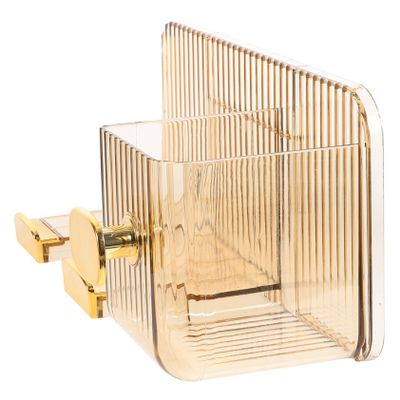 LOORGVEL Wall Mounted Hair Dryer Holder Elegant Tool Organizer for Bathroom Vanity No Drill Storage Rack for Blow Dryer Curling and Grooming Tools