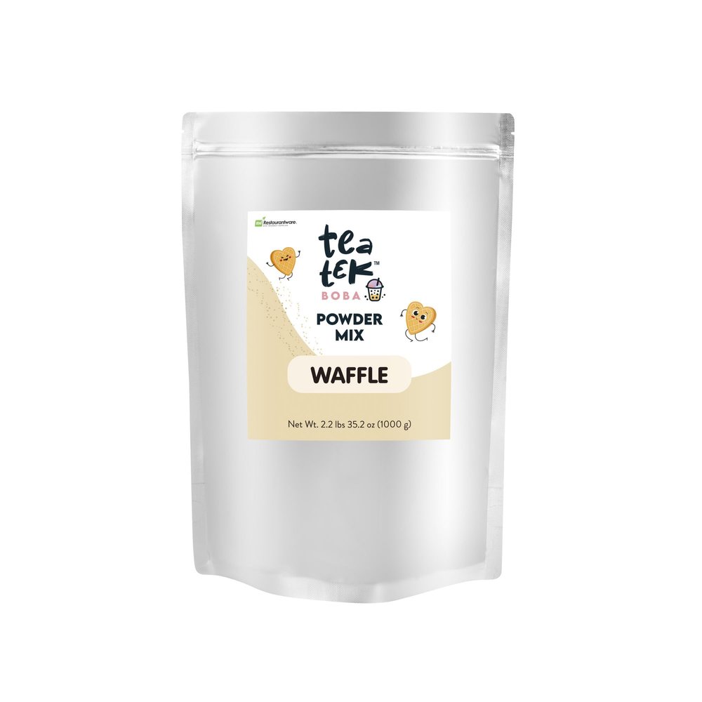 Restaurantware Tea Tek 35 Ounce Powder Mix, 1 Resealable Powder Mix For Beverages - Waffle Flavoured, Vaccum-Sealed, Edible Drink Blend, For Smoothies, Flavored Milk, And Blended Beverages
