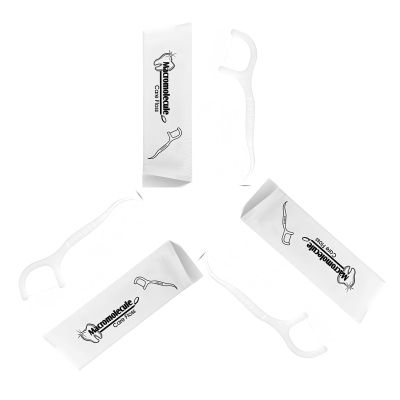 100 Count Dental Floss Picks Individually Wrapped Travel Flossers Oral Care Braces-Friendly 2-in-1 Function Gentle on Gums for Hotel Restaurant Wedding Basket Supplies Guest Bathroom Office Car