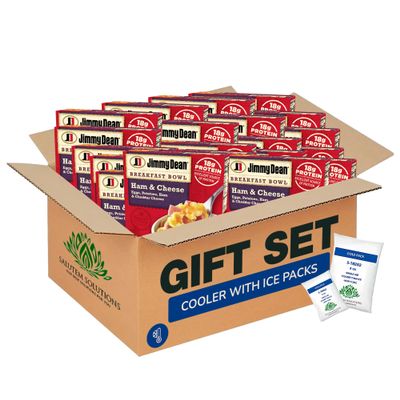 Salutem Vita Ham & Cheese Breakfast Bowl, Protein-Packed Frozen Meal, Quick & Easy Breakfast Solution Gift Set Pack of 24