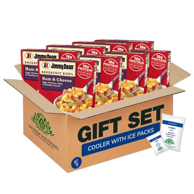 Salutem Vita Ham & Cheese Breakfast Bowl, Protein-Packed Frozen Meal, Quick & Easy Breakfast Solution Gift Set Pack of 8