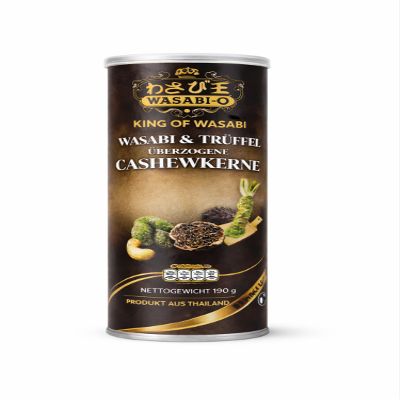 WASABI-O Real Wasabi and Truffle Coated Cashews - Gourmet Snack 6.7oz
