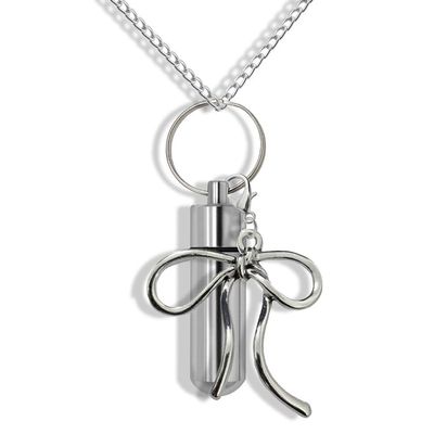 Bow Urn Necklace Jewelry -Ashes Necklace Jewelry Bow Cremation Necklace Jewelry - Memorial Jewelry,Memorial Keepsake