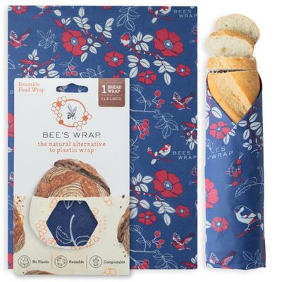 Bee's Wrap Beeswax Wraps for Bread - Beeswax Bread Wrap for Sourdough & Bread Storage - Plastic Free Made in USA Reusable Natural Food Wrap - Botanical