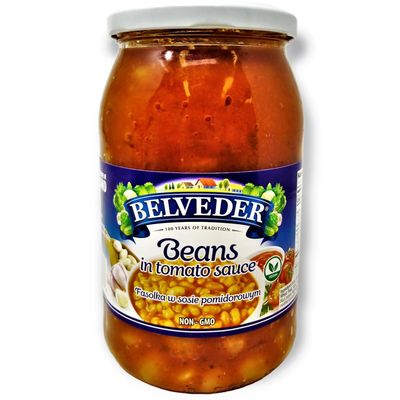 Belveder White Beans Fasola Biala (Fasola Biala 31.74oz) (Medium, White Beans in Tomato Sauce)