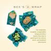 Bee's Wrap Beeswax Food Wraps, 2 Medium & Sandwich Pack - Ocean view 3