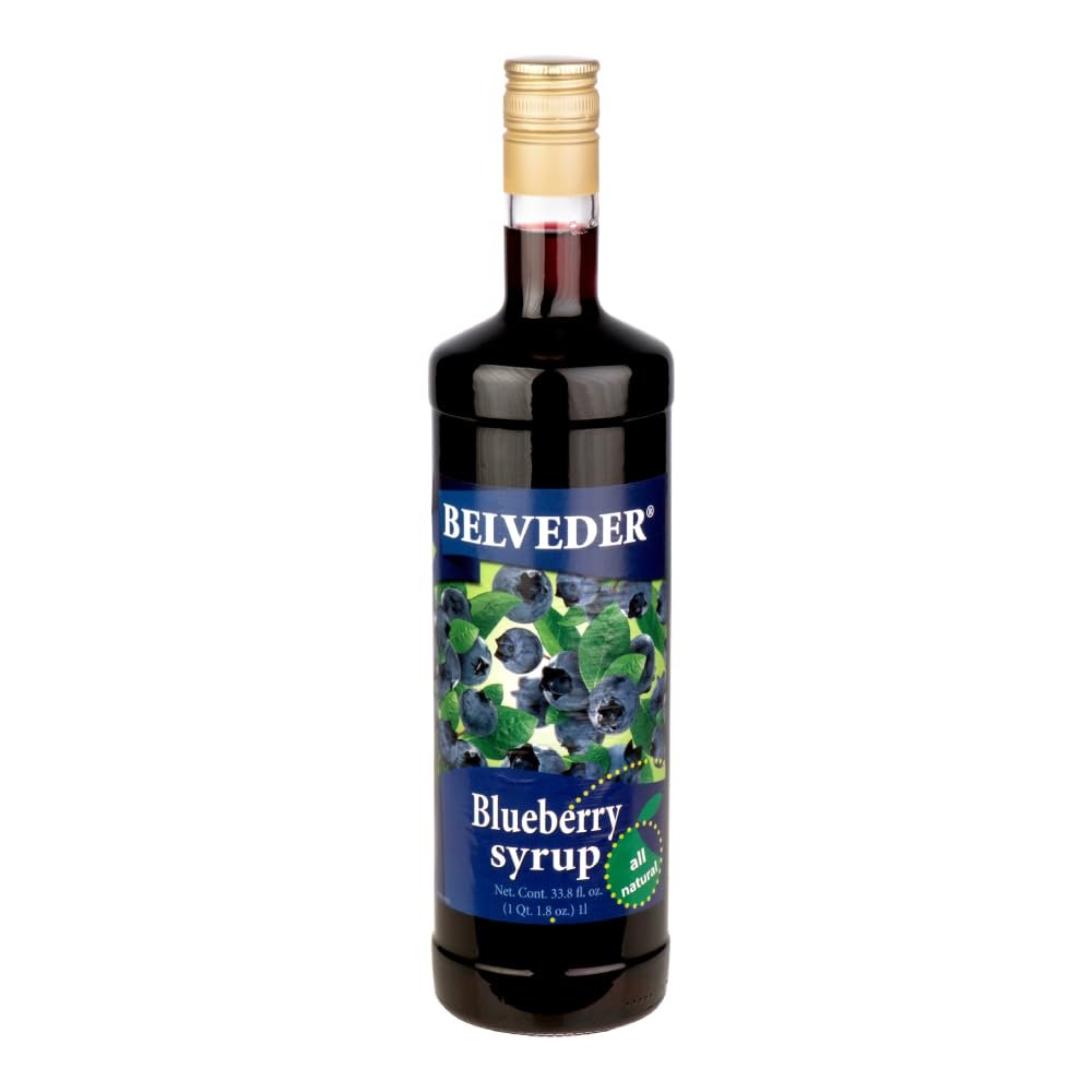 Belveder Syrup, 33.8 fl oz (Large, Blueberry)