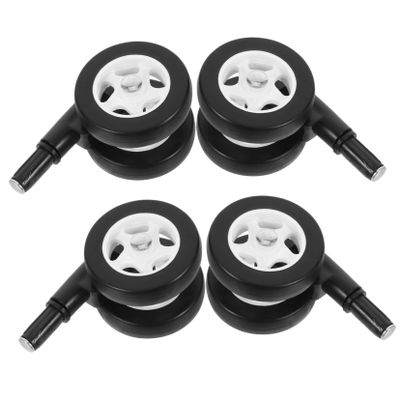 OUNONA 4pcs Replacement Plastic Caster Wheels for Strollers and Walkers Fit Quiet Easy to Install Removable Design Swivel Function
