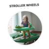 OUNONA 4pcs Replacement Plastic Caster Wheels for Strollers and Walkers Fit Quiet Easy to Install Removable Design Swivel Function view 3