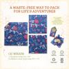 Bee's Wrap Beeswax Food Wraps, 2 Medium & Sandwich Pack - Botanical view 4