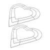 Ciieeo 2pcs Heart Shaped Metal Wire Garland Frame for Wreaths Valentine's Day Wedding Decor Wreath Form for Craft Projects view 1