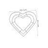 Ciieeo 2pcs Heart Shaped Metal Wire Garland Frame for Wreaths Valentine's Day Wedding Decor Wreath Form for Craft Projects view 2