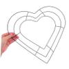 Ciieeo 2pcs Heart Shaped Metal Wire Garland Frame for Wreaths Valentine's Day Wedding Decor Wreath Form for Craft Projects view 4