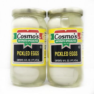 2 Pack of White Pickled Eggs 16oz Antipasto Specialties since 1944