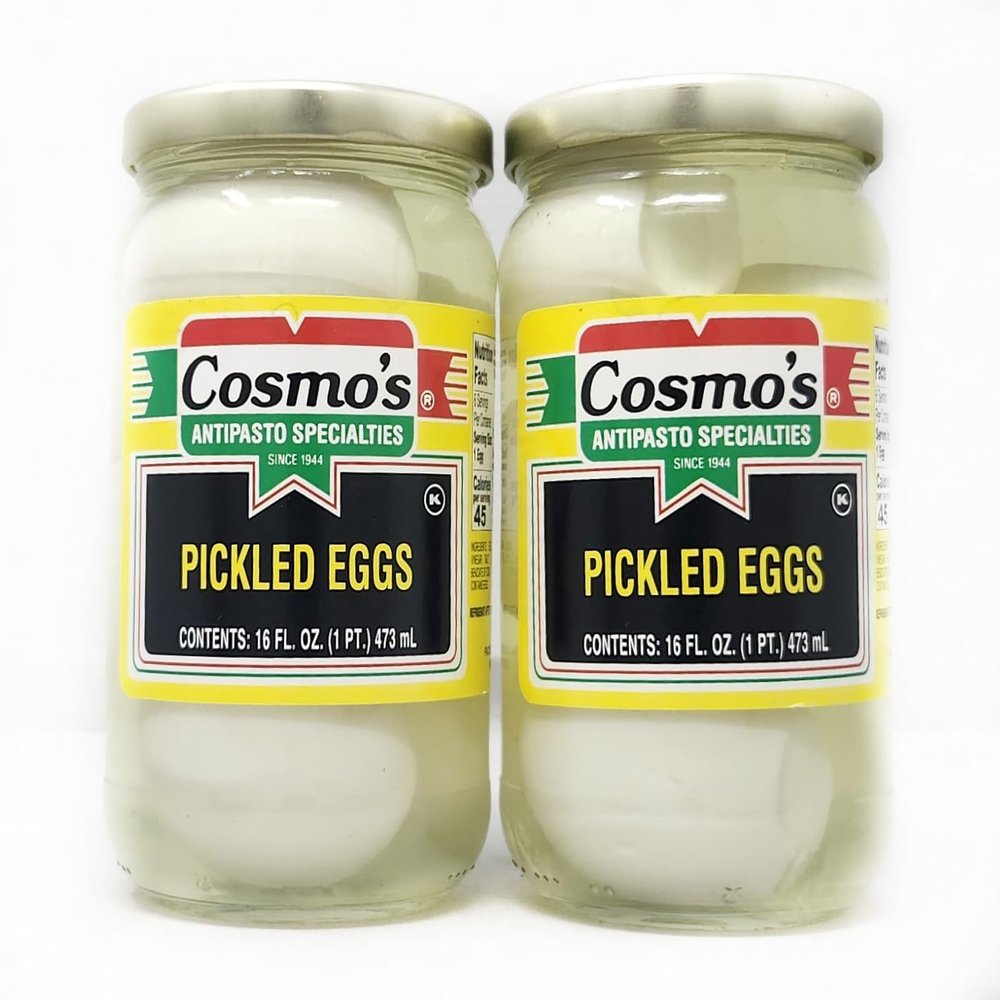 2 Pack of White Pickled Eggs 16oz Antipasto Specialties since 1944