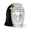 Full Size Adult, Grey Angel Wings, Cremation Urn, Human Adult Urn view 1