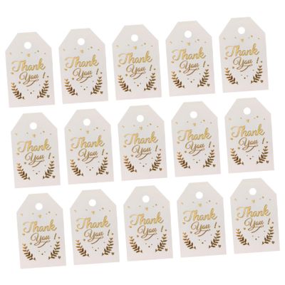 ARTIBETTER 100pcs Star-Shaped Thank You Tags Decorate Tags for Wedding Favors Candy Message Cards