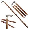 Handcrafted Wooden Walking Cane with Brass Handle Vintage Solid Wooden Foldable Walking Stick for Men Women Elderly People view 1