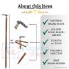 Handcrafted Wooden Walking Cane with Brass Handle Vintage Solid Wooden Foldable Walking Stick for Men Women Elderly People view 3